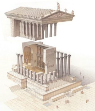 Recontructive view of the Temple of Venus Genetrix at the Trajan's time