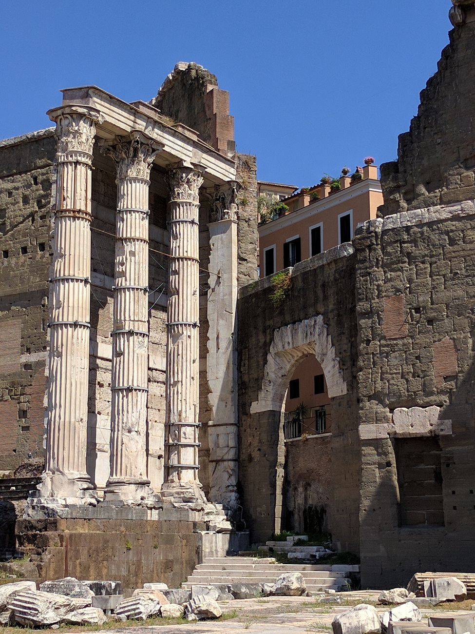 The three remaining columns of the Temple of Mars